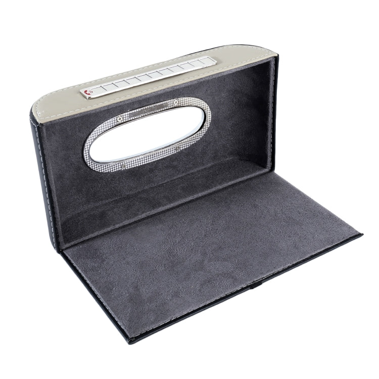 Universal Car Tissue Box with Temporary Parking Phone Number Card