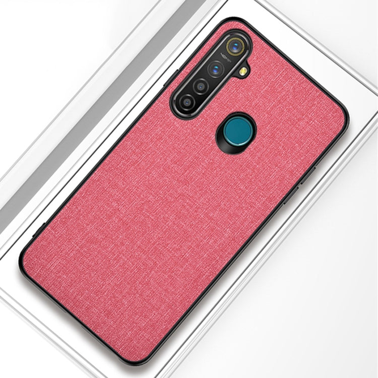 For OPPO Realme 5 Pro Shockproof Cloth Texture PC+ TPU Protective Case