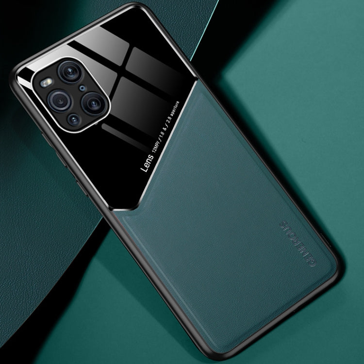 For OPPO Find X3 Pro All-inclusive Leather + Organic Glass Protective Case with Metal Iron Sheet