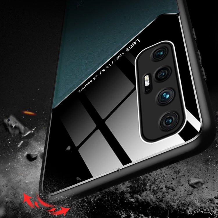 For Xiaomi Mi 10S All-inclusive Leather + Organic Glass Protective Case with Metal Iron Sheet