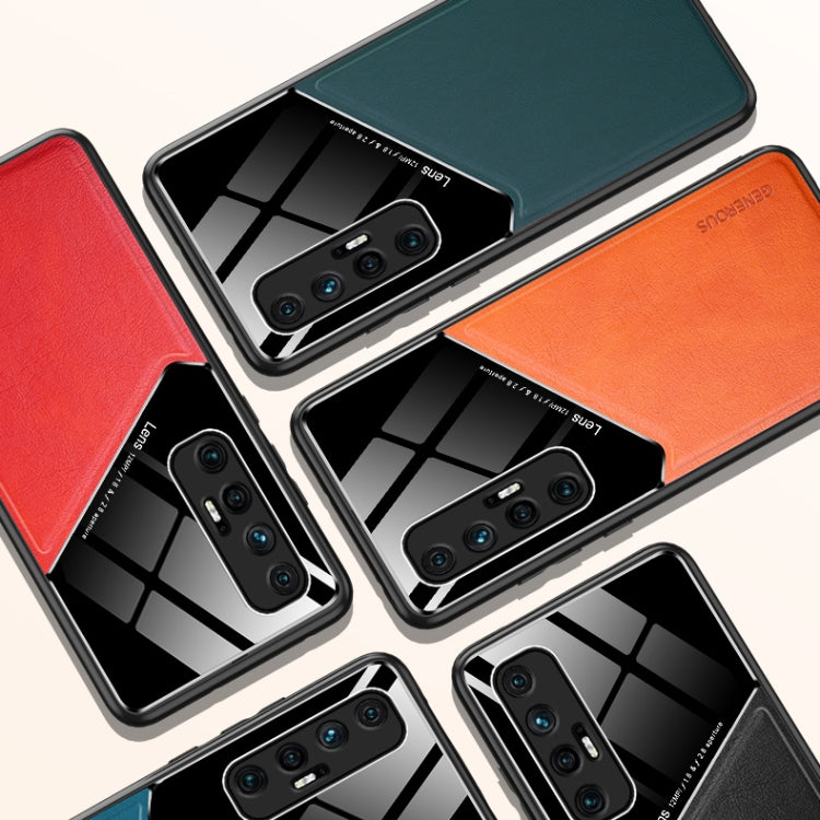 For Xiaomi Mi 10S All-inclusive Leather + Organic Glass Protective Case with Metal Iron Sheet
