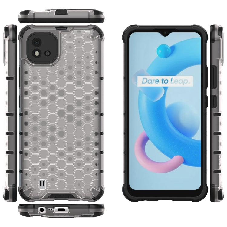 For OPPO Realme C20 Shockproof Honeycomb PC + TPU Case