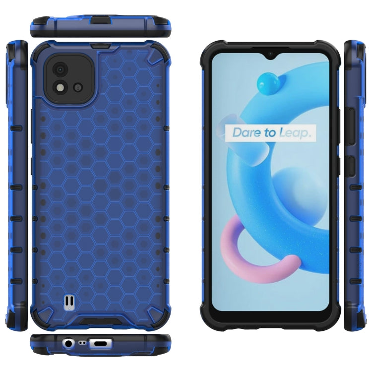 For OPPO Realme C20 Shockproof Honeycomb PC + TPU Case
