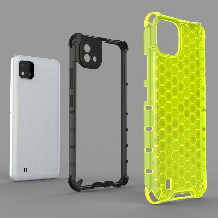For OPPO Realme C20 Shockproof Honeycomb PC + TPU Case