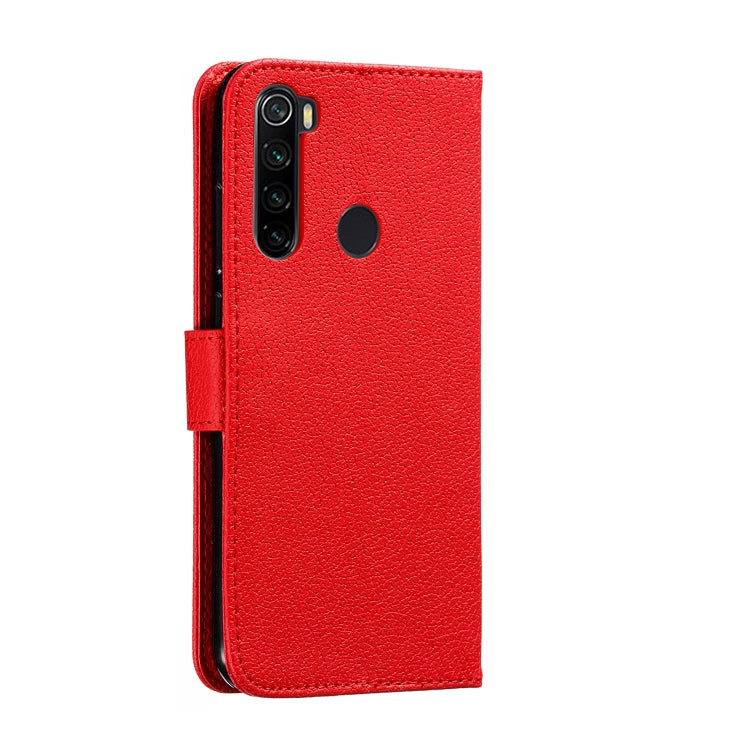 For Xiaomi Redmi Note 8 Feather Pattern Litchi Texture Horizontal Flip Leather Case with Holder & Wallet & Card Slots