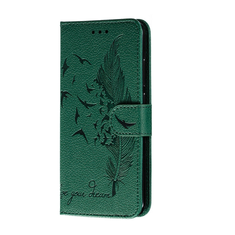 For Xiaomi Redmi Note 8 Feather Pattern Litchi Texture Horizontal Flip Leather Case with Holder & Wallet & Card Slots