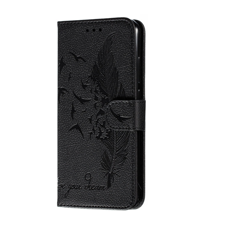For Xiaomi Redmi Note 8 Feather Pattern Litchi Texture Horizontal Flip Leather Case with Holder & Wallet & Card Slots