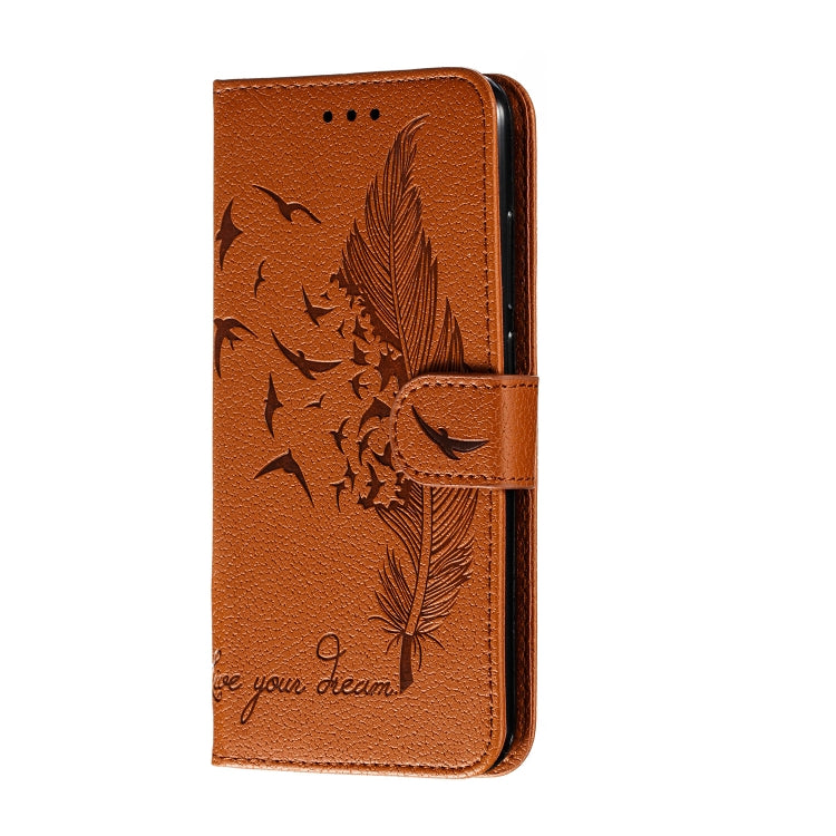 For Xiaomi Redmi Note 8 Feather Pattern Litchi Texture Horizontal Flip Leather Case with Holder & Wallet & Card Slots