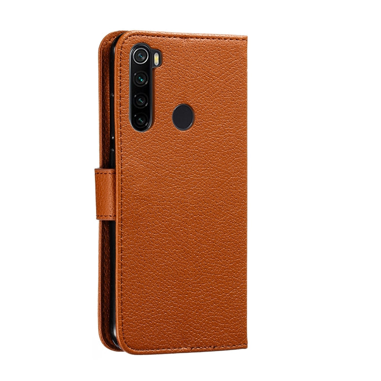 For Xiaomi Redmi Note 8 Feather Pattern Litchi Texture Horizontal Flip Leather Case with Holder & Wallet & Card Slots