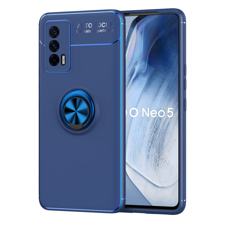 For vivo iQOO Neo5 Metal Ring Holder 360 Degree Rotating TPU Case