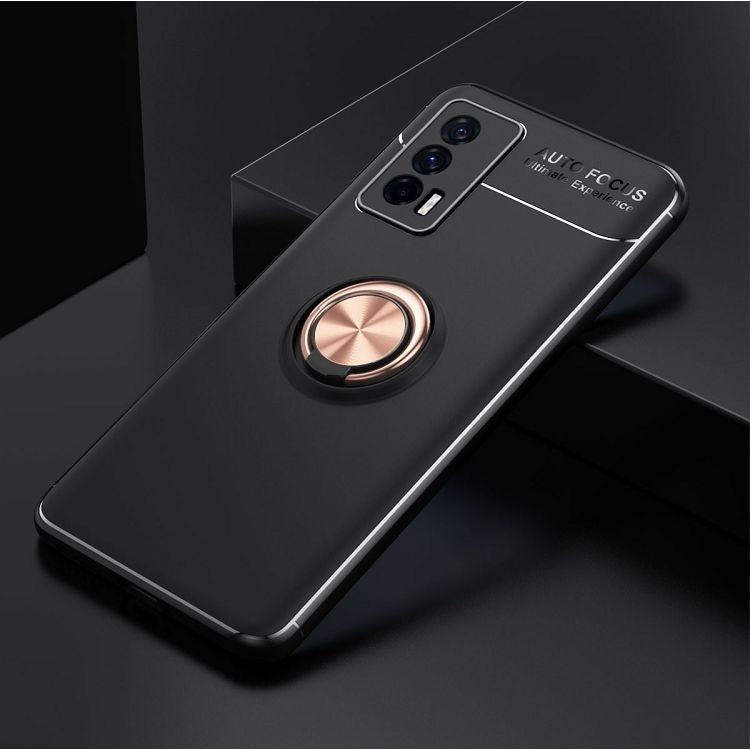 For vivo iQOO Neo5 Metal Ring Holder 360 Degree Rotating TPU Case