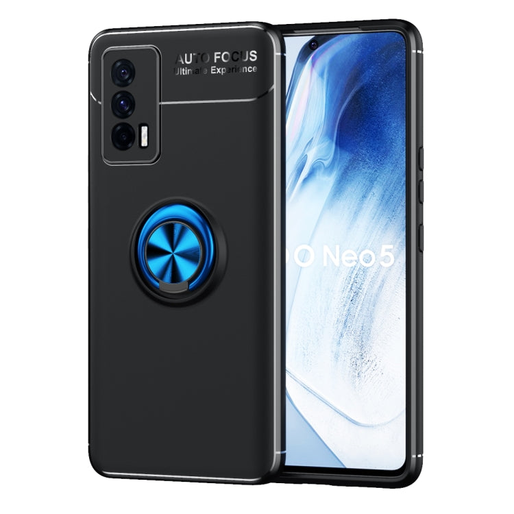 For vivo iQOO Neo5 Metal Ring Holder 360 Degree Rotating TPU Case
