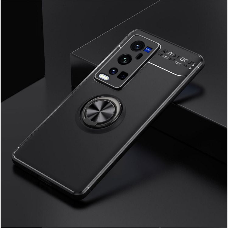 For vivo X60 Pro Plus Metal Ring Holder 360 Degree Rotating TPU Case