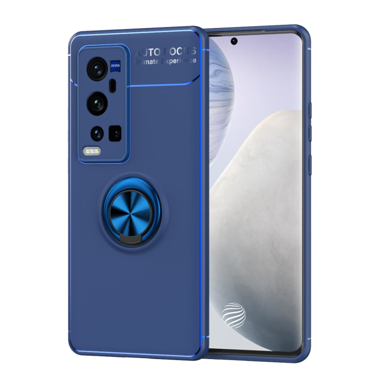 For vivo X60 Pro Plus Metal Ring Holder 360 Degree Rotating TPU Case