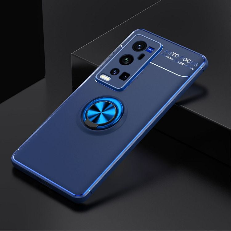 For vivo X60 Pro Plus Metal Ring Holder 360 Degree Rotating TPU Case