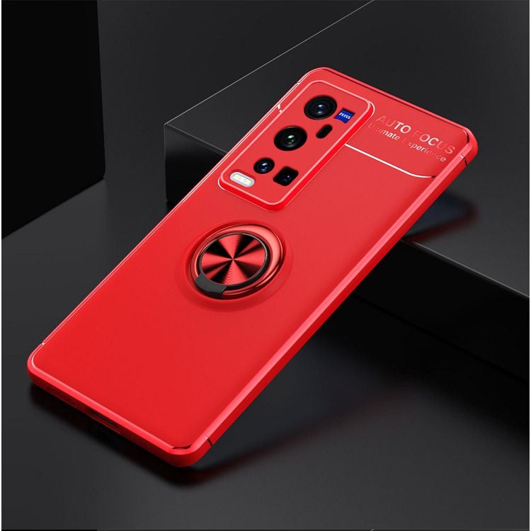For vivo X60 Pro Plus Metal Ring Holder 360 Degree Rotating TPU Case