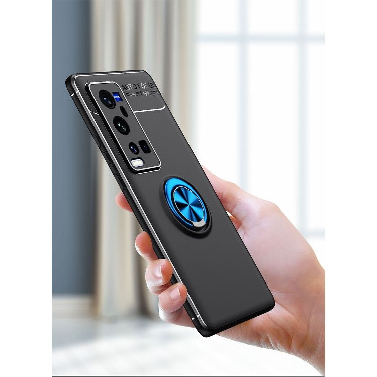 For vivo X60 Pro Plus Metal Ring Holder 360 Degree Rotating TPU Case