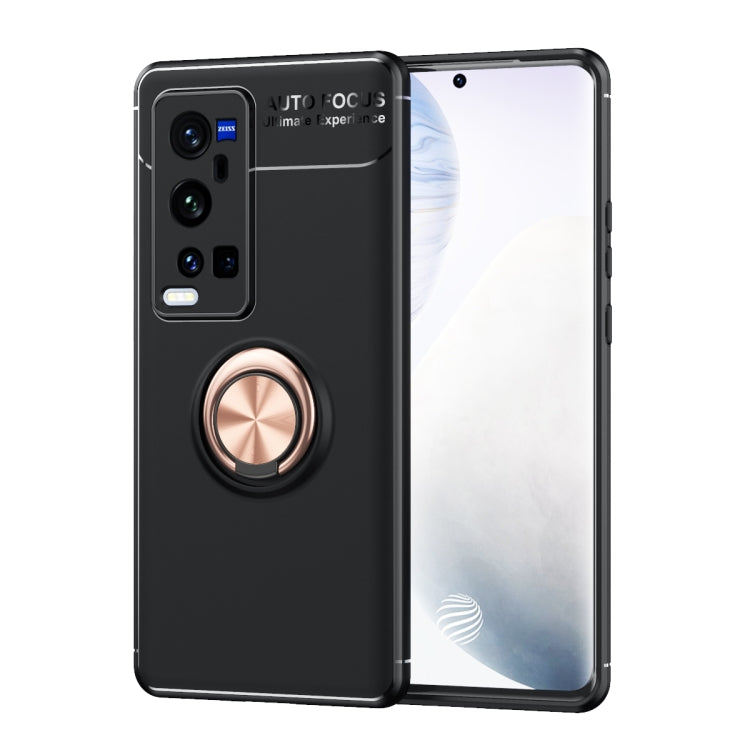 For vivo X60 Pro Plus Metal Ring Holder 360 Degree Rotating TPU Case