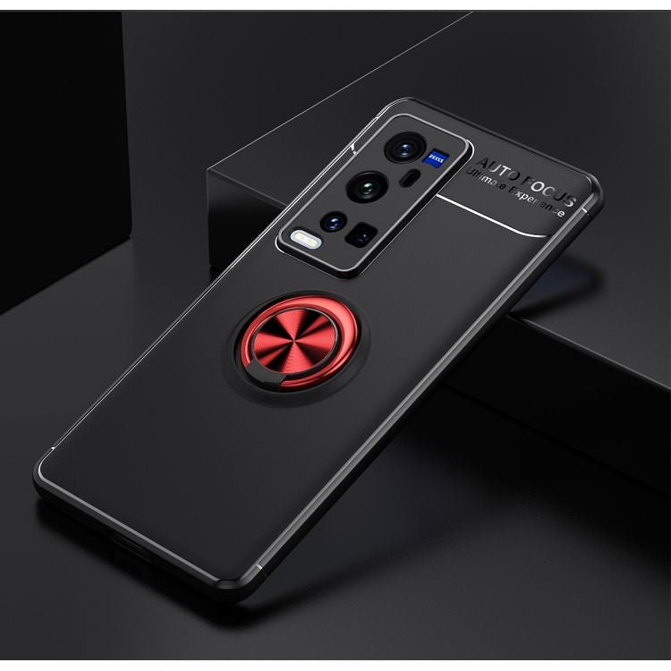 For vivo X60 Pro Plus Metal Ring Holder 360 Degree Rotating TPU Case