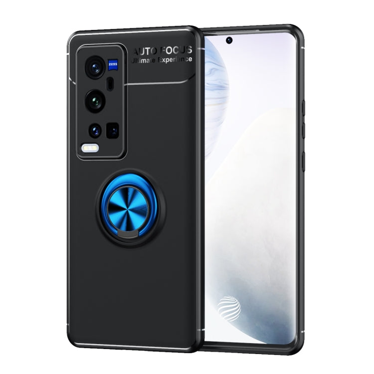 For vivo X60 Pro Plus Metal Ring Holder 360 Degree Rotating TPU Case