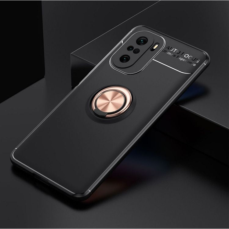 For Xiaomi Redmi K40 Metal Ring Holder 360 Degree Rotating TPU Case