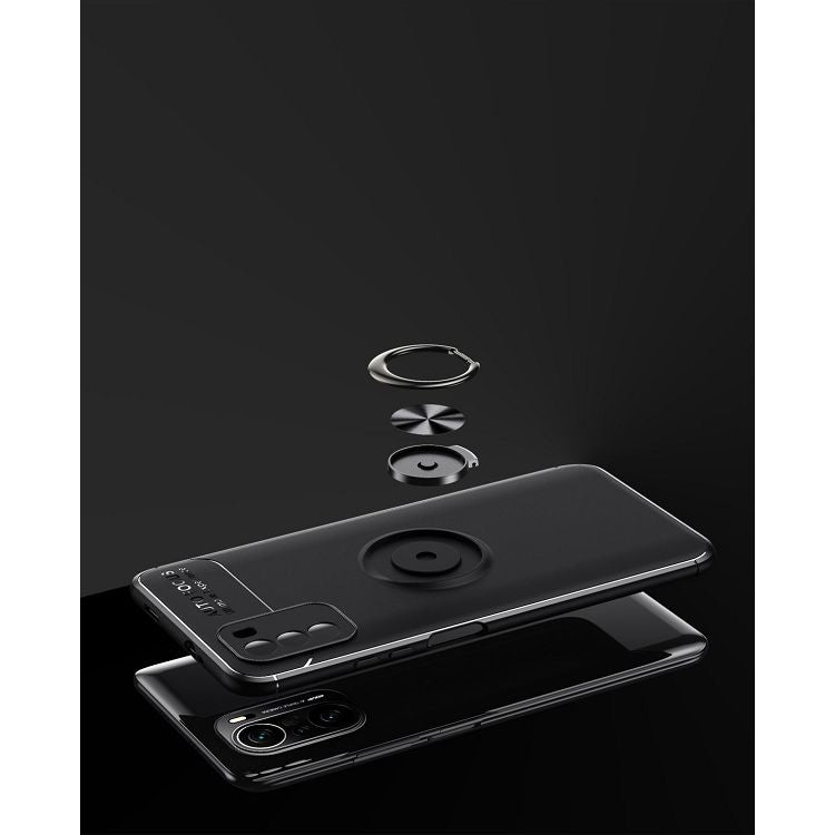 For Xiaomi Redmi K40 Metal Ring Holder 360 Degree Rotating TPU Case