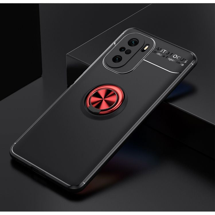 For Xiaomi Redmi K40 Metal Ring Holder 360 Degree Rotating TPU Case