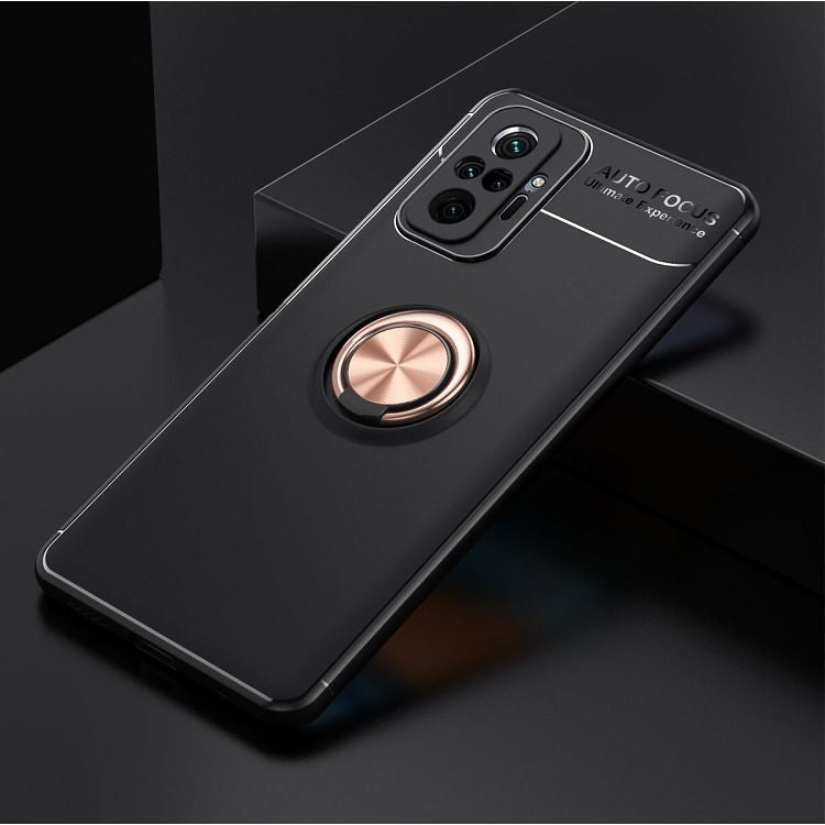 For Xiaomi Redmi Note 10 Pro Metal Ring Holder 360 Degree Rotating TPU Case