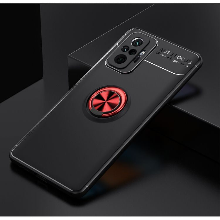For Xiaomi Redmi Note 10 Pro Metal Ring Holder 360 Degree Rotating TPU Case