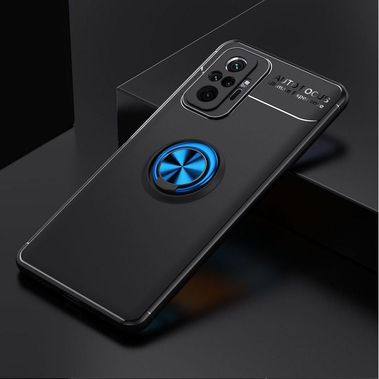 For Xiaomi Redmi Note 10 Pro Metal Ring Holder 360 Degree Rotating TPU Case