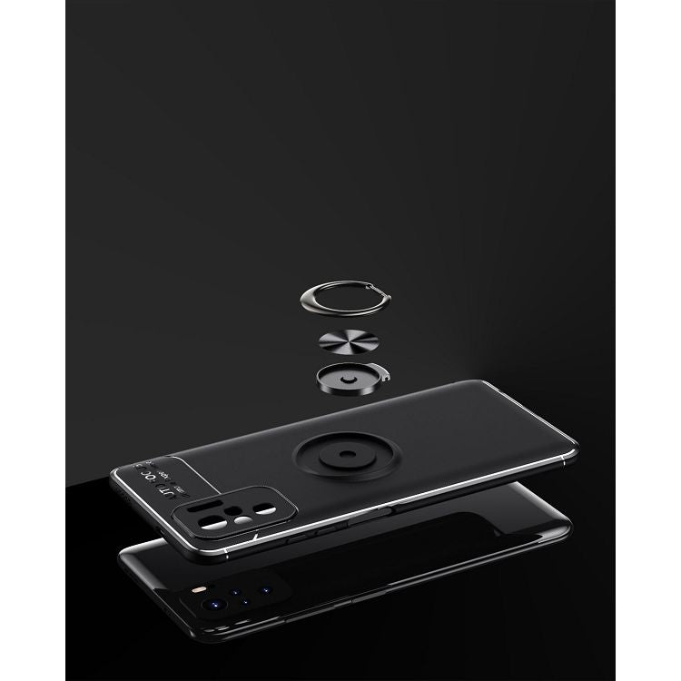 For Xiaomi Redmi Note 10 Metal Ring Holder 360 Degree Rotating TPU Case