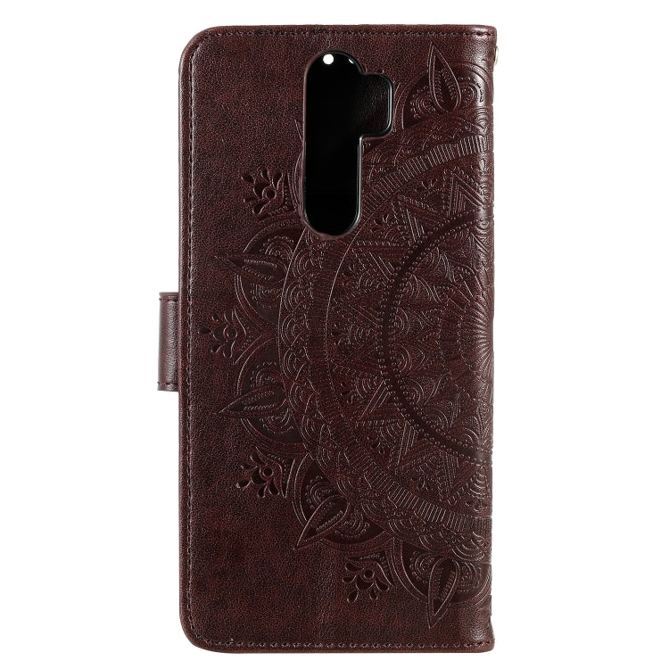 For Xiaomi Redmi 9 Totem Flower Embossed Horizontal Flip TPU + PU Leather Case with Holder & Card Slots & Wallet