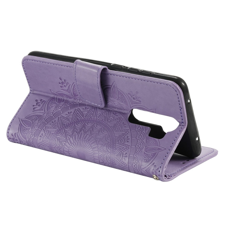 For Xiaomi Redmi 9 Totem Flower Embossed Horizontal Flip TPU + PU Leather Case with Holder & Card Slots & Wallet