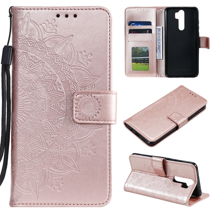 For Xiaomi Redmi 9 Totem Flower Embossed Horizontal Flip TPU + PU Leather Case with Holder & Card Slots & Wallet