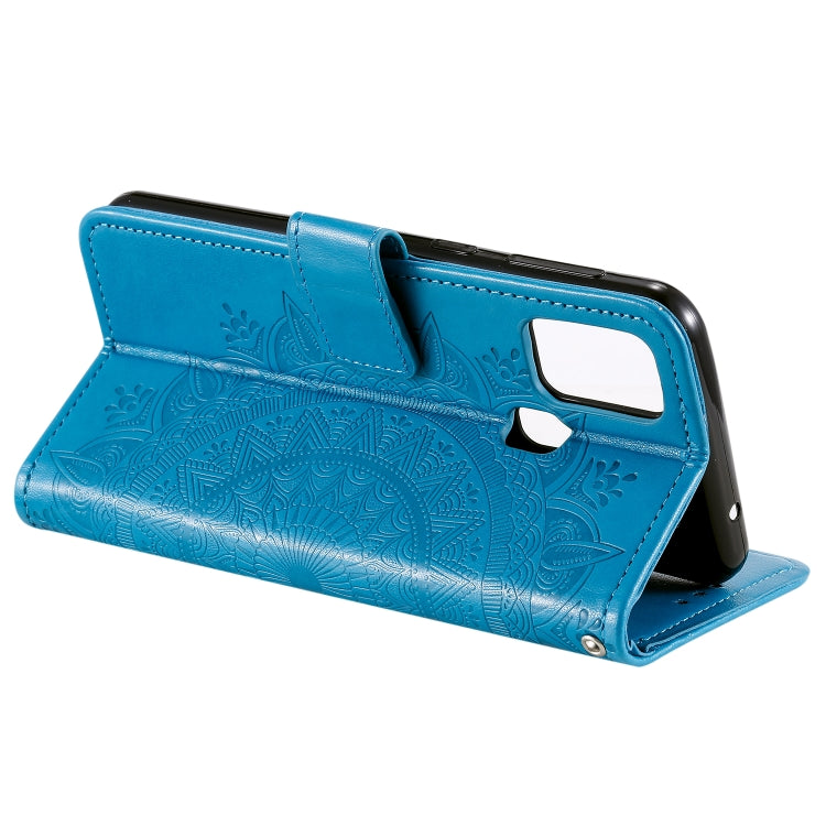 For Xiaomi Redmi 9C Totem Flower Embossed Horizontal Flip TPU + PU Leather Case with Holder & Card Slots & Wallet