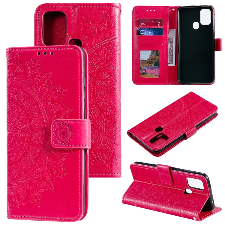 For Xiaomi Redmi 9C Totem Flower Embossed Horizontal Flip TPU + PU Leather Case with Holder & Card Slots & Wallet