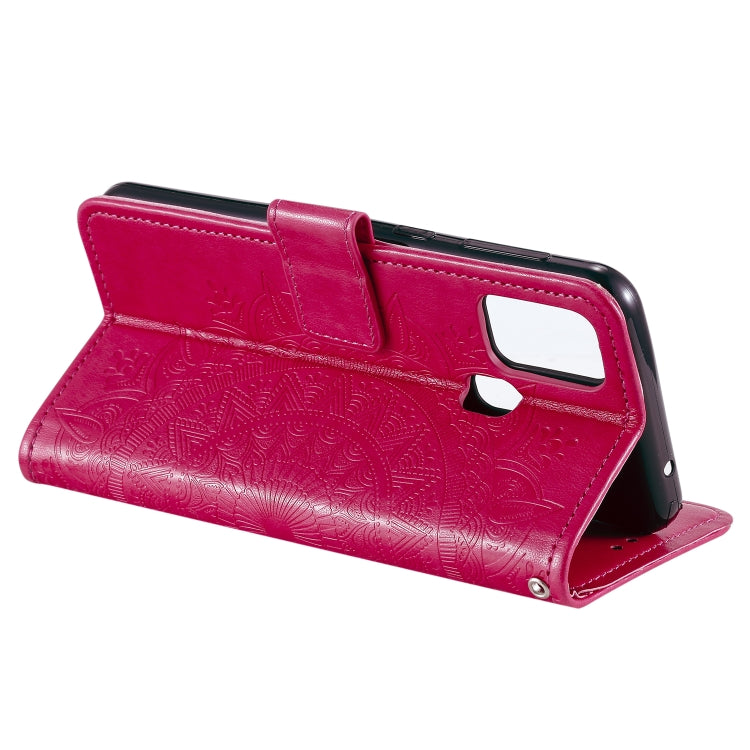 For Xiaomi Redmi 9C Totem Flower Embossed Horizontal Flip TPU + PU Leather Case with Holder & Card Slots & Wallet