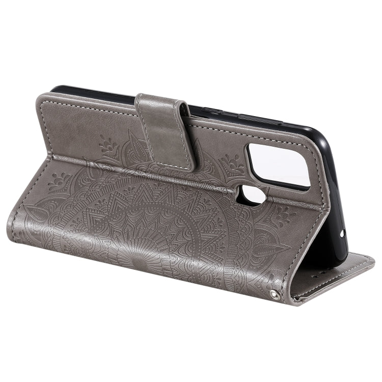 For Xiaomi Redmi 9C Totem Flower Embossed Horizontal Flip TPU + PU Leather Case with Holder & Card Slots & Wallet