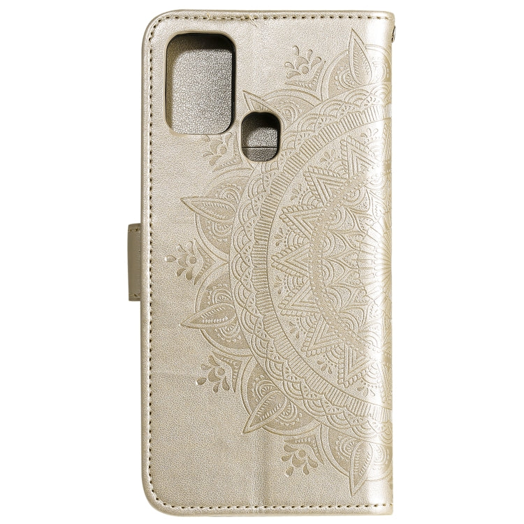 For Xiaomi Redmi 9C Totem Flower Embossed Horizontal Flip TPU + PU Leather Case with Holder & Card Slots & Wallet