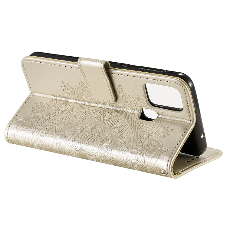 For Xiaomi Redmi 9C Totem Flower Embossed Horizontal Flip TPU + PU Leather Case with Holder & Card Slots & Wallet