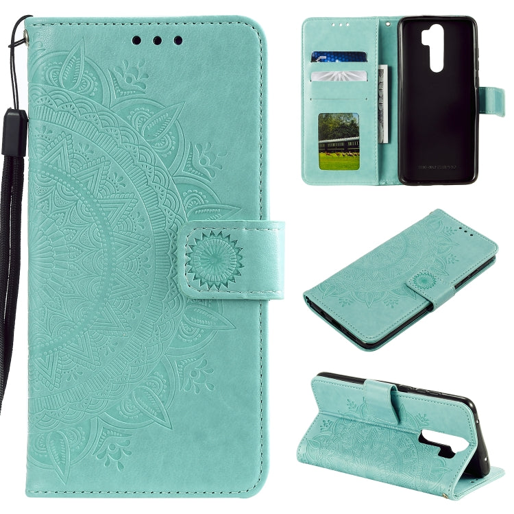 For Xiaomi Redmi Note 8 Pro Totem Flower Embossed Horizontal Flip TPU + PU Leather Case with Holder & Card Slots & Wallet