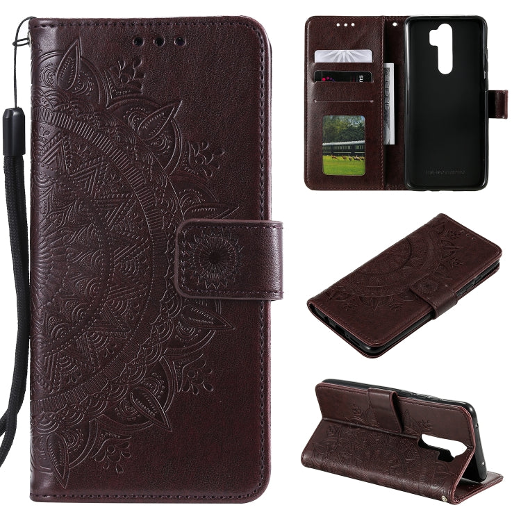 For Xiaomi Redmi Note 8 Pro Totem Flower Embossed Horizontal Flip TPU + PU Leather Case with Holder & Card Slots & Wallet
