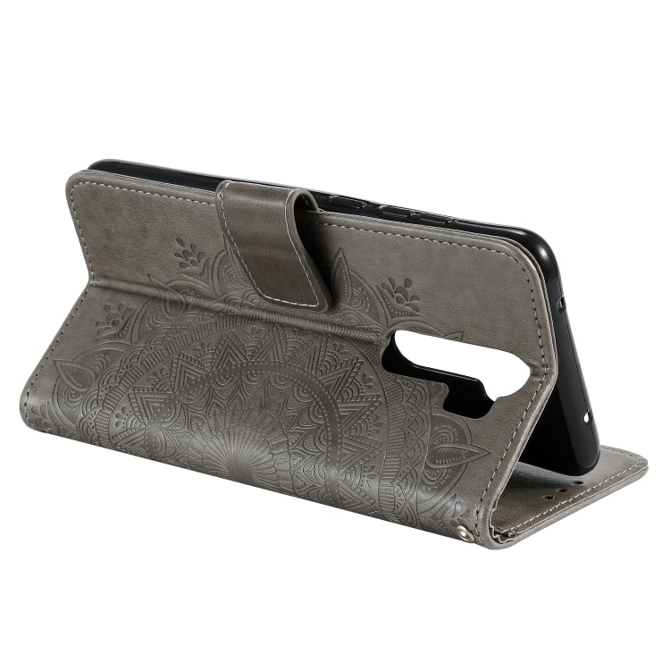 For Xiaomi Redmi Note 8 Pro Totem Flower Embossed Horizontal Flip TPU + PU Leather Case with Holder & Card Slots & Wallet