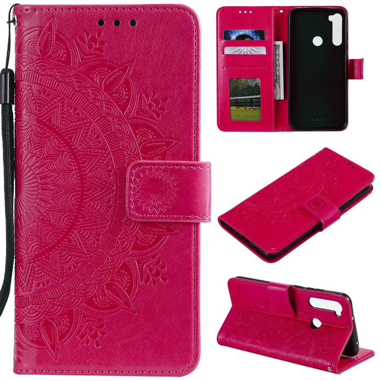 For Xiaomi Redmi Note 8 Totem Flower Embossed Horizontal Flip TPU + PU Leather Case with Holder & Card Slots & Wallet