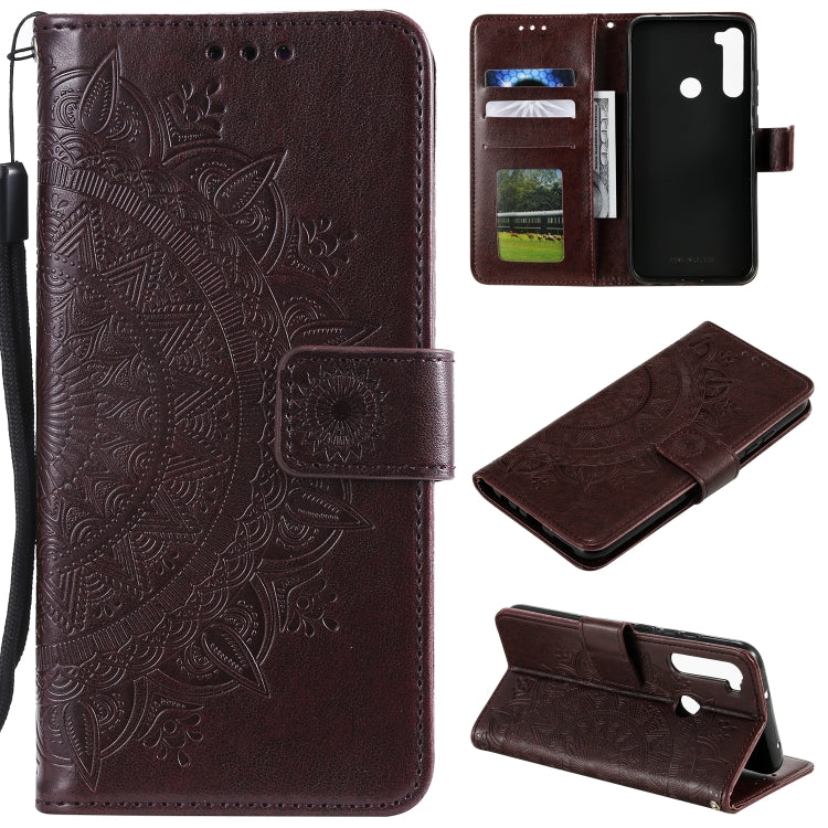 For Xiaomi Redmi Note 8 Totem Flower Embossed Horizontal Flip TPU + PU Leather Case with Holder & Card Slots & Wallet