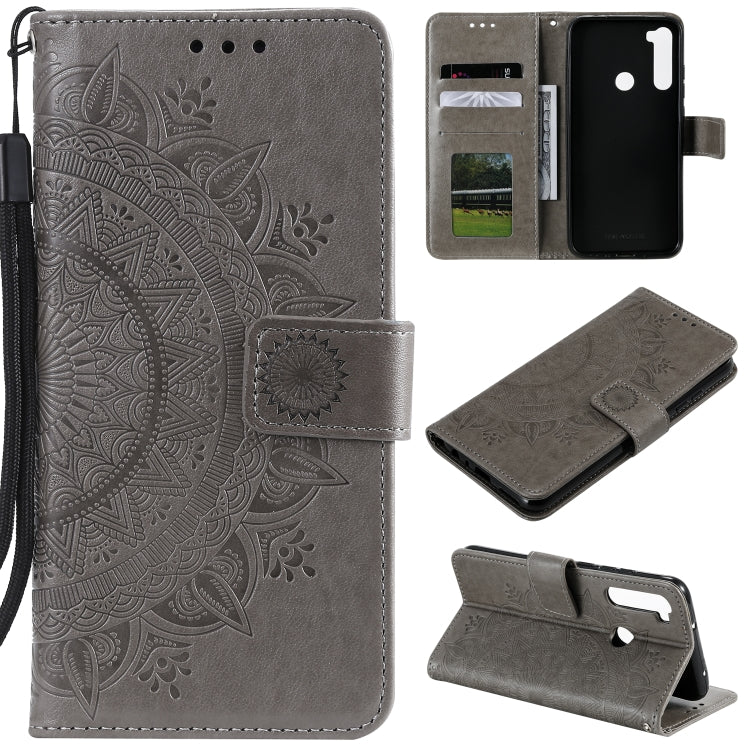 For Xiaomi Redmi Note 8 Totem Flower Embossed Horizontal Flip TPU + PU Leather Case with Holder & Card Slots & Wallet