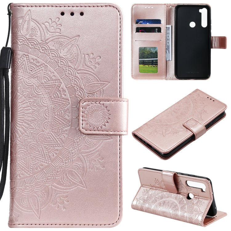 For Xiaomi Redmi Note 8 Totem Flower Embossed Horizontal Flip TPU + PU Leather Case with Holder & Card Slots & Wallet