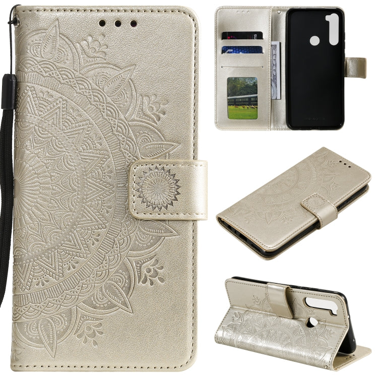 For Xiaomi Redmi Note 8 Totem Flower Embossed Horizontal Flip TPU + PU Leather Case with Holder & Card Slots & Wallet