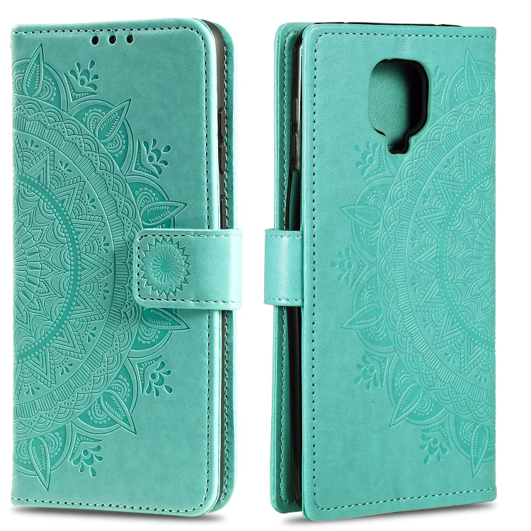 For Xiaomi Redmi Note 9 Pro Totem Flower Embossed Horizontal Flip TPU + PU Leather Case with Holder & Card Slots & Wallet