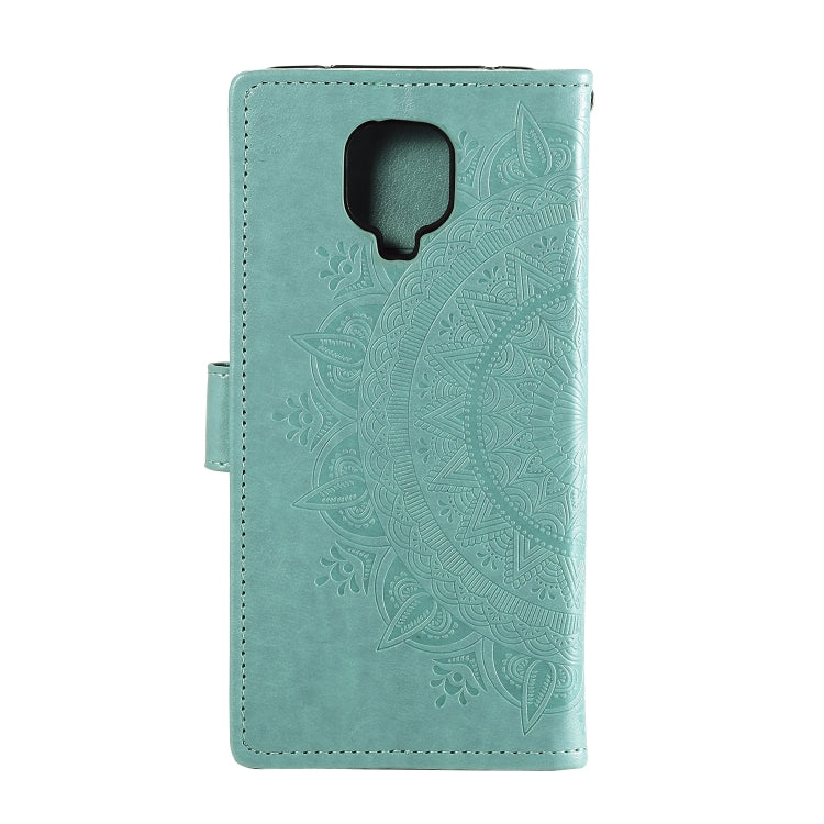 For Xiaomi Redmi Note 9 Pro Totem Flower Embossed Horizontal Flip TPU + PU Leather Case with Holder & Card Slots & Wallet